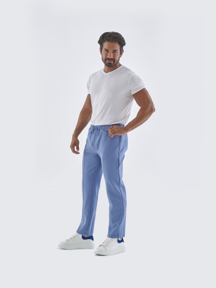 CRİXUS Kalın Kışlık Tıbbi Scrub Pantolonu - Mavi