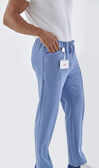 CRİXUS-Kalın-Kışlık-Tıbbi-Scrub-Pantolonu---Mavi