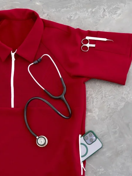 MARTIN Erkek Tıbbi Üst – Kırmızı