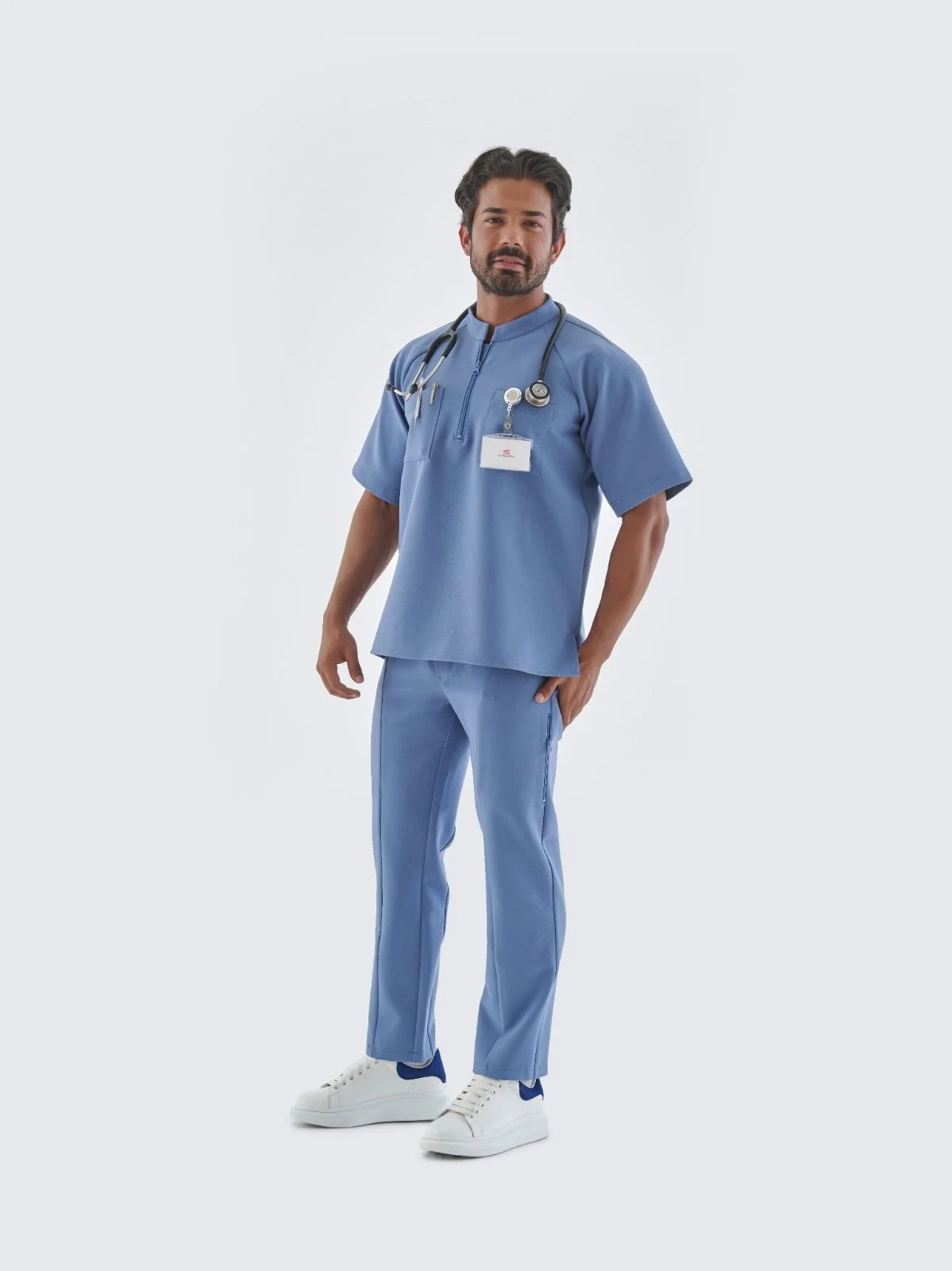 CRİXUS Kalın Kışlık Tıbbi Scrub Pantolonu – Mavi