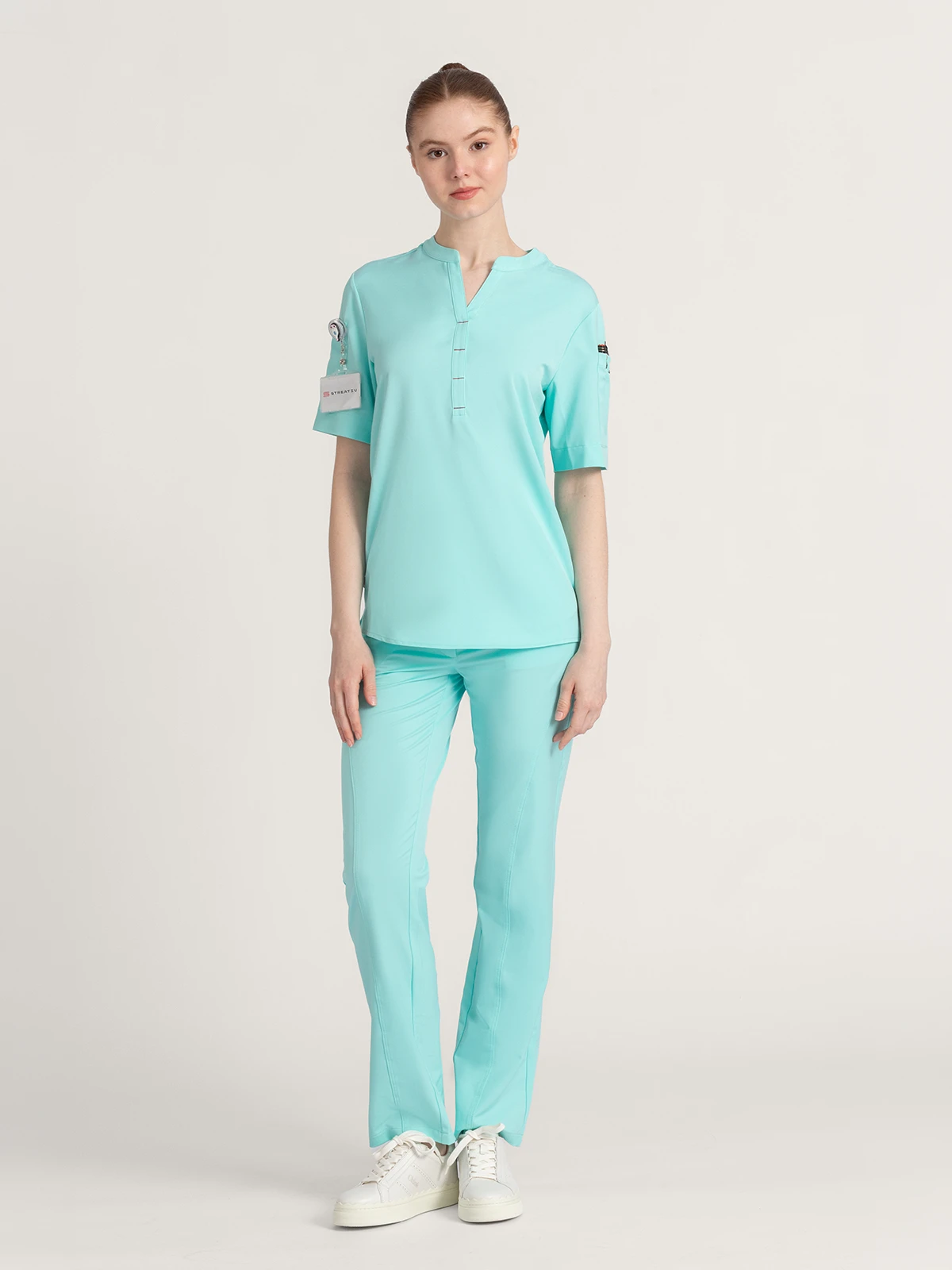 POLLY Kadın Tıbbi Scrubs Forması Takım – Turkuaz